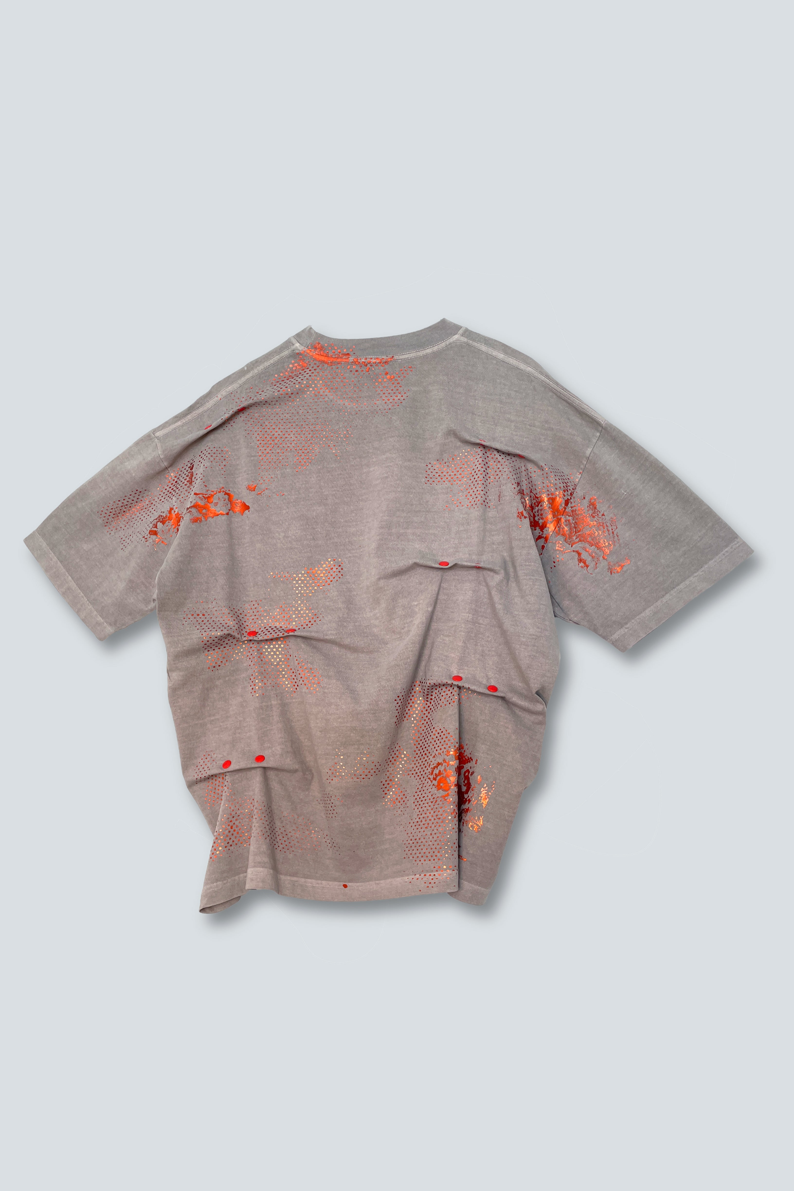 MORPH TEE - CEMENT/ORANGE SHINE