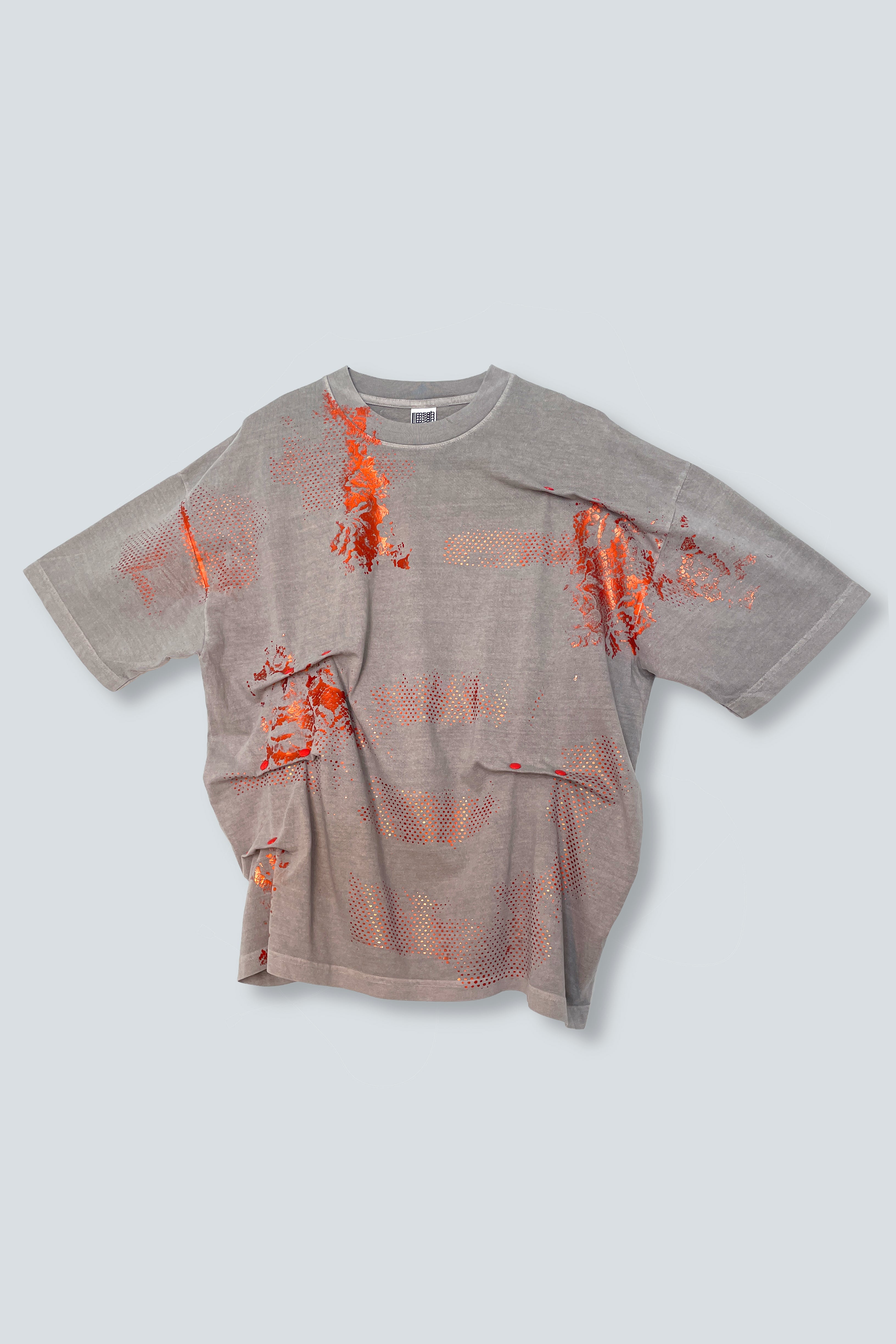 MORPH TEE - CEMENT/ORANGE SHINE