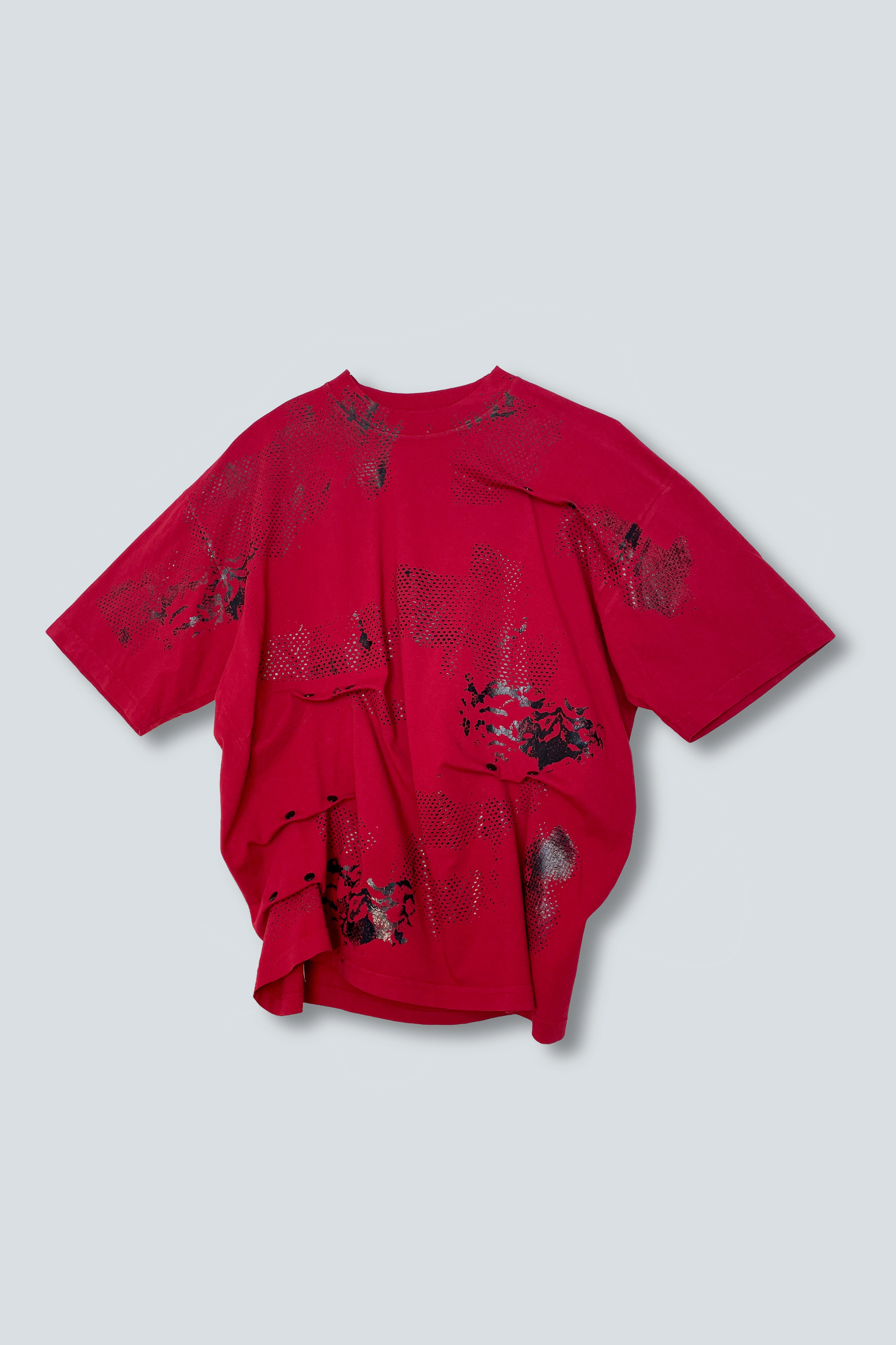 MORPH TEE - RED/BLACK SHINE