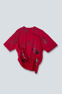 MORPH TEE - RED/BLACK SHINE