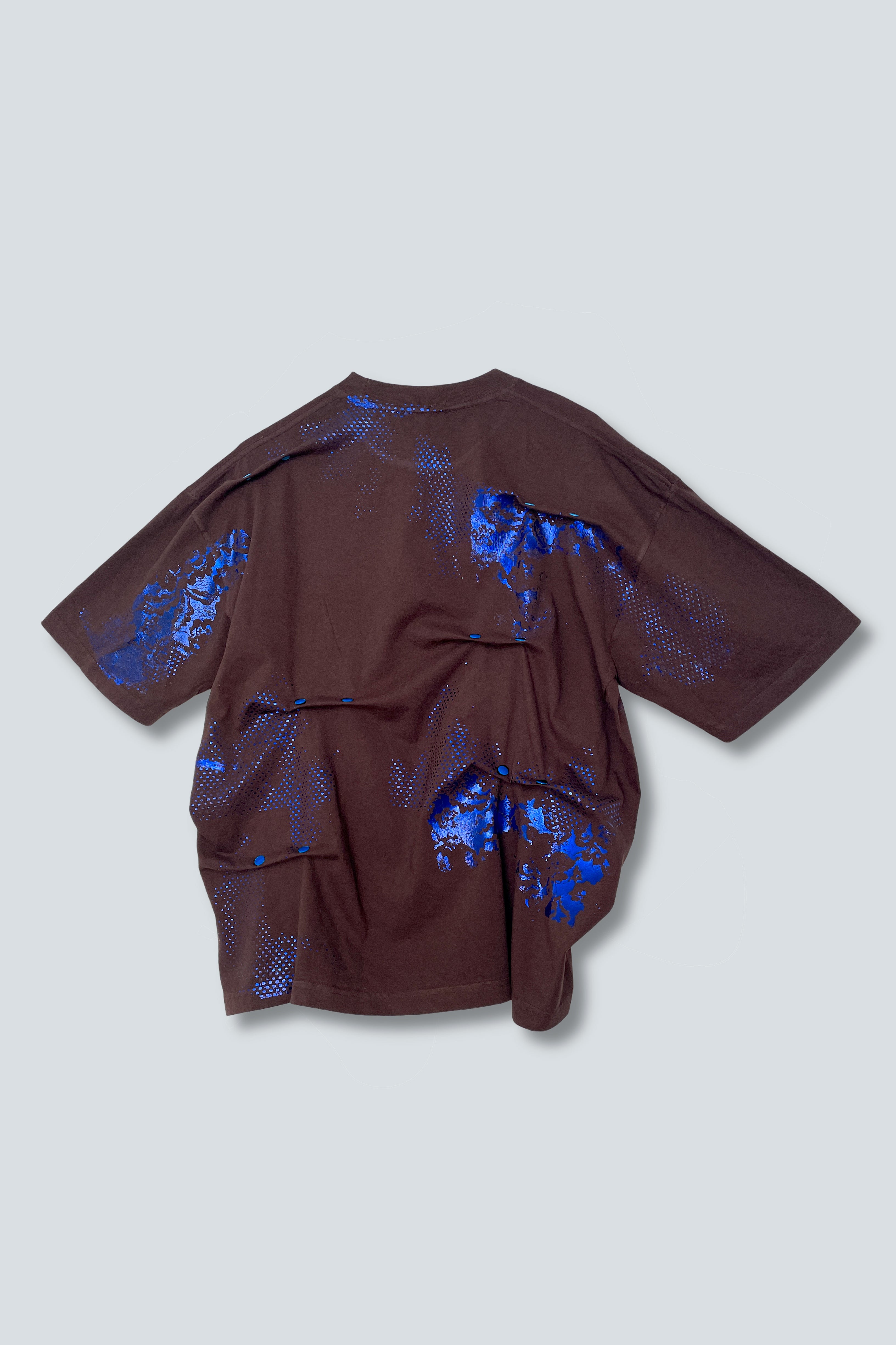 MORPH TEE - CHOC/BLUE SHINE