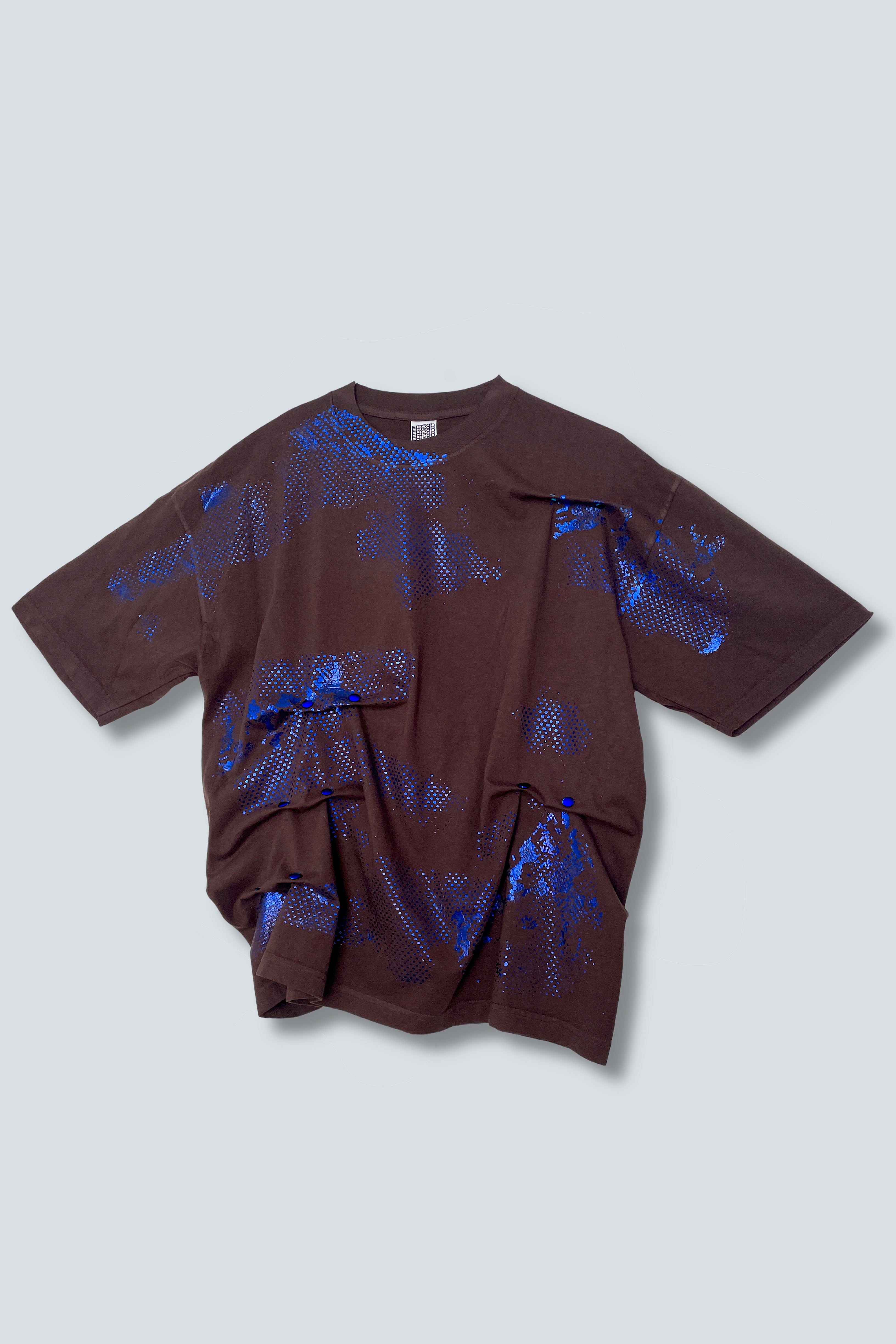 MORPH TEE - CHOC/BLUE SHINE